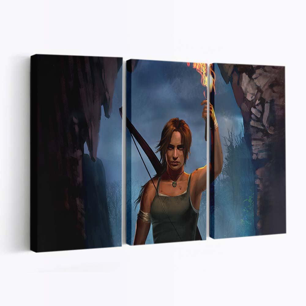 lara croft with flame in hand eq